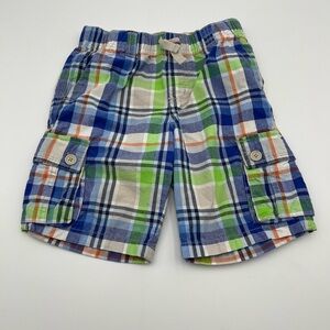 Gymboree Multicolor Plaid Cargo Shorts Size 7